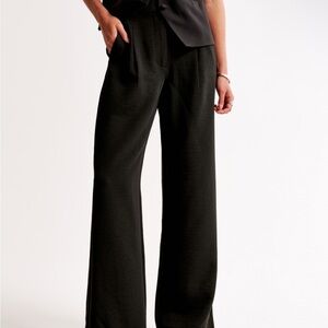 Abercrombie Black Wide-Leg Pants